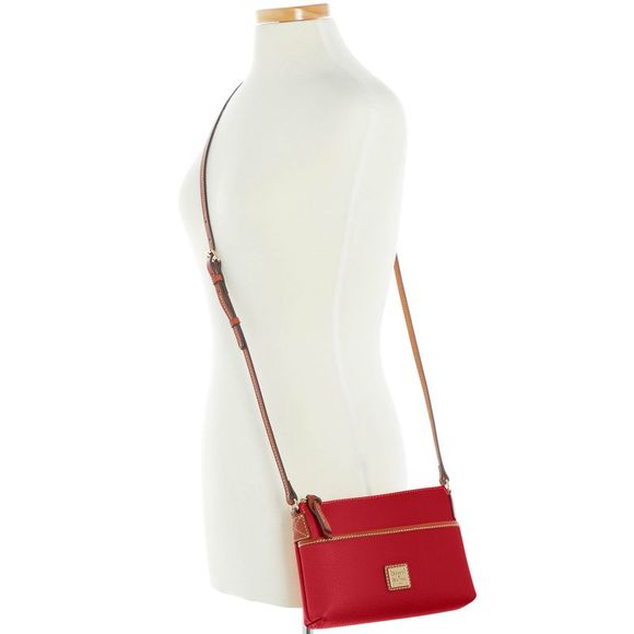 Dooney & Bourke Pebble Grain Ginger Crossbody Shoulder Bag - Red - Picture 4 of 4